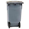 Rubbermaid® Commercial Square Brute® Rollout Container, Square, Plastic, 50 gal, Gray Waste Receptacles-Outdoor All-Purpose Waste Bins - Office Ready