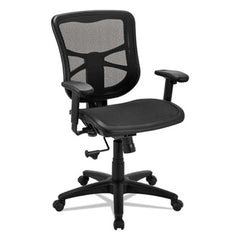 Alera® Elusion™ Series Mesh Mid-Back Swivel/Tilt Chair, Supports Up to 275 lb, 17.9" to 21.6" Seat Height, Black