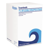 Boardwalk® Flexible Wrapped Straws, 7.75