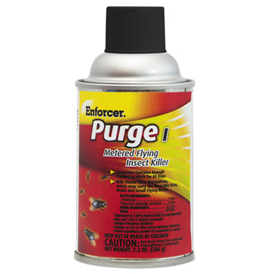 Enforcer® Purge I Metered Flying Insect Killer, 7.3 oz Aerosol Spray, Unscented, 12/Carton  - Office Ready