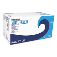 Boardwalk® General Purpose Vinyl Gloves, Powder/Latex-Free, 2.6 mil, Large, Clear, 100/Box, 10 Boxes/Carton Disposable Work Gloves, Vinyl - Office Ready