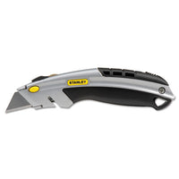 Stanley® InstantChange™ Retractable Knife, Stainless Steel Retractable Blade, 3 Blades Knives-Retractable Utility/Box Cutter - Office Ready