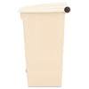 Rubbermaid® Commercial Step-On Receptacle, Rectangular, Polyethylene, 18 gal, Beige Waste Receptacles-Indoor All-Purpose Waste Bins - Office Ready