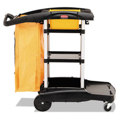 Rubbermaid® Commercial High Capacity Cleaning Cart, 21.75w x 49.75d x 38.38h, Black