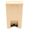 Rubbermaid® Commercial Indoor Utility Step-On Waste Container, 12 gal, Plastic, Beige  - Office Ready