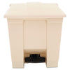 Rubbermaid® Commercial Indoor Utility Step-On Waste Container, 8 gal, Plastic, Beige  - Office Ready