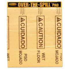 Rubbermaid® Commercial “Over-The-Spill™” Pad Tablet, Yellow, 22/Pack