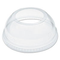 Dart® Open-Top Dome Lid for Plastic Cups, Fits 16 oz to 24 oz Plastic Cups, Clear, 1.9