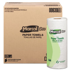 Marcal PRO™ 100% Premium Recycled Perforated Kitchen Roll Towels, 2-Ply, 11 x 9, White, 70/Roll, 30 Rolls/Carton