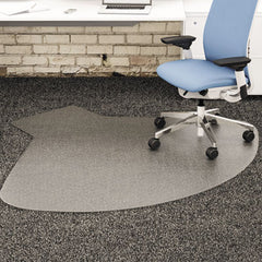 deflecto® SuperMat Frequent Use Chair Mat for Medium Pile Carpeting, Medium Pile Carpet, 60 x 66, Workstation, Clear