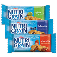 Kellogg's® Nutri-Grain® Soft Baked Breakfast Bars, Asstd: Apple, Blueberry, Strawberry, 1.3 oz Bar, 48/Carton Food-Cereal Bar - Office Ready