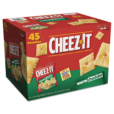 Sunshine® Cheez-it® Crackers, 1.5 oz Bag, White Cheddar, 45/Carton Food-Crackers - Office Ready