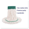 Boardwalk® Super Loop Wet Mop Head, Cotton/Synthetic Fiber, 5" Headband, Medium Size, White Mop Heads-Wet - Office Ready
