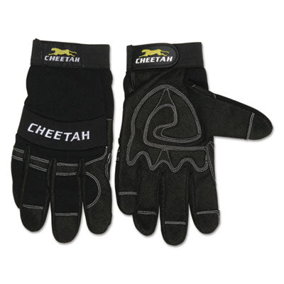 MCR™ Safety Cheetah 935CH Gloves, Small, Black Work Gloves, Fabric - Office Ready