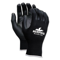 MCR™ Safety Economy PU Coated Work Gloves, Black, X-Large, Dozen Work Gloves, Coated - Office Ready