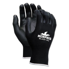 MCR™ Safety Economy PU Coated Work Gloves, Black, X-Large, Dozen