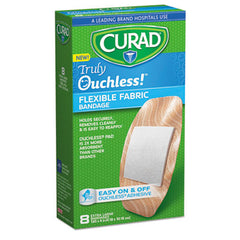 Curad® Ouchless!™ Flex Fabric Bandages, 1.65 x 4, 8/Box