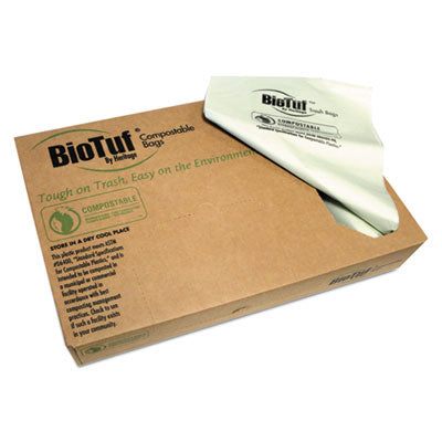 Heritage Biotuf® Compostable Can Liners, 30 gal, 0.88 mil, 30