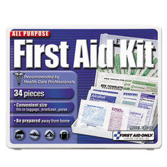 First Aid Only™ All-Purpose Kit, 34 Pieces, 3.74 x 4.75, 34 Pieces, Plastic Case