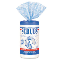 SCRUBS® Hand Cleaner Towels, 10 x 12, Blue/White, 30/Canister