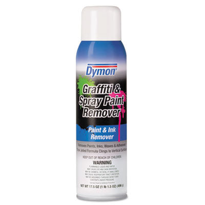 Dymon® Graffiti/Paint Remover, Jelled Formula, 17.5 oz Aerosol Spray Multisurface Graffiti/Stain Removers - Office Ready