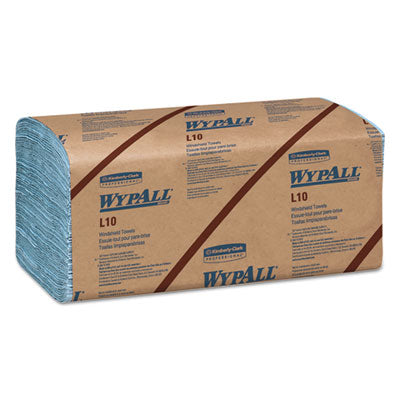 WypAll® L10 Windshield Towels, 1-Ply, 9 1/10 x 10 1/4, 1-Ply, 224/Pack, 10 Packs/Carton Towels & Wipes-Shop Towels and Rags - Office Ready