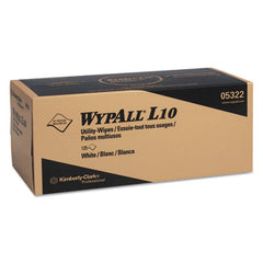 WypAll® L10 Towels, 1Ply, 12x10 1/4, White, 125/Box, 18 Boxes/Carton