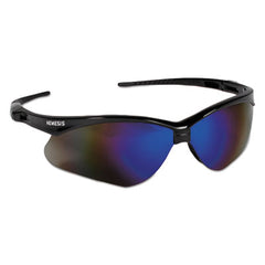 KleenGuard™ Nemesis* Safety Glasses, Black Frame, Blue Mirror Lens