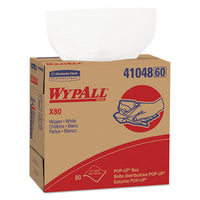 WypAll® X80 Cloths, HYDROKNIT, POP-UP Box, 9 1/10 x 16 4/5, White, 80/Bx, 5 Boxes/Carton Towels & Wipes-Shop Towels and Rags - Office Ready