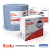 WypAll® X90 Cloths, POP-UP Box, 2-Ply, 8.3 x 16.8, Denim Blue, 68/Box, 5 Boxes/Carton Shop Towels and Rags - Office Ready