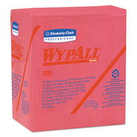 WypAll® X80 Cloths, 1/4 Fold, HYDROKNIT, 12 1/2 x 12, Red, 50/Box, 4 Boxes/Carton Towels & Wipes-Shop Towels and Rags - Office Ready