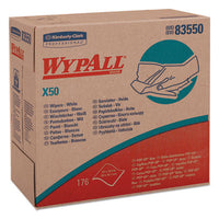 WypAll® X50 Cloths, POP-UP Box, 9 1/10 x 12 1/2, White, 176/Box, 10 Boxes/Carton Towels & Wipes-Shop Towels and Rags - Office Ready