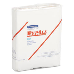 WypAll® X50 Cloths, 1/4 Fold, 12.5 x 10, White, 26/Pack, 32 Packs/Carton