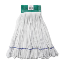 Rubbermaid® Commercial Rough Floor Wet Mop Heads, Medium, Cotton/Synthetic, White, 12/Carton Wet Mop Heads - Office Ready