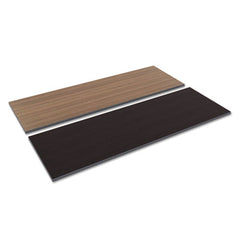 Alera® Reversible Laminate Table Top, Rectangular, 71.5w x 23.63d, Espresso/Walnut