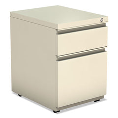Alera® File Pedestal with Full-Length Pull, Left or Right, 2-Drawers: Box/File, Legal/Letter, Putty, 14.96" x 19.29" x 21.65"