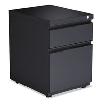 Alera® File Pedestal with Full-Length Pull, Left or Right, 2-Drawers: Box/File, Legal/Letter, Charcoal, 14.96