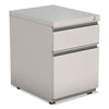 Alera® File Pedestal with Full-Length Pull, Left or Right, 2-Drawers: Box/File, Legal/Letter, Light Gray, 14.96" x 19.29" x 21.65" File Cabinets-Vertical Pedestal - Office Ready