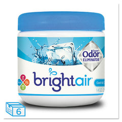 BRIGHT Air® Super Odor™ Eliminator, Cool and Clean, Blue, 14 oz Jar, 6/Carton