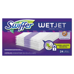 Swiffer® WetJet® System Refill Cloths, 11.3" x 5.4", White, 24/Box, 4/Cart