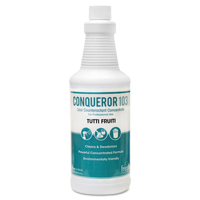 Fresh Products Conqueror 103 Odor Counteractant Concentrate, Tutti-Frutti, 32 oz Bottle, 12/Carton Counteractant/Digester Air Fresheners/Odor Eliminators - Office Ready