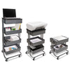 Vertiflex® Adjustable Multi-Use Storage Cart and Stand-Up Workstation, 15.25" x 11" x 18.5" to 39", Gray Desks-Sit/Stand Free-Standing Fixed-Height - Office Ready