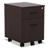 Alera® Valencia™ Series Mobile Box/File Pedestal, Left or Right, 2-Drawers: Box/File, Legal/Letter, Mahogany, 15.88" x 19.13" x 22.88" File Cabinets-Vertical Pedestal - Office Ready