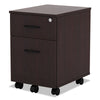 Alera® Valencia™ Series Mobile Box/File Pedestal, Left or Right, 2-Drawers: Box/File, Legal/Letter, Mahogany, 15.88" x 19.13" x 22.88" File Cabinets-Vertical Pedestal - Office Ready