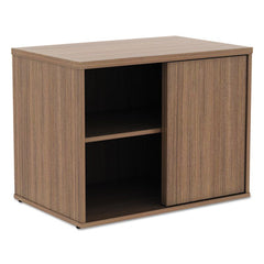 Alera® Open Office Desk Series Low Storage Cabinet Credenza, 29 1/2 x 19 1/8x 22 7/8, Walnut