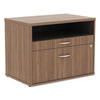Alera® Open Office Desk Series Low File Cabinet Credenza, 2-Drawer: Pencil/File, Legal/Letter, 1 Shelf,Walnut,29.5x19.13x22.88 File Cabinets-Lateral Pedestal - Office Ready