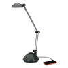 Alera® Twin-Arm Task LED Lamp with USB Port, 11.88w x 5.13d x 18.5h, Black Desk & Task Lamps - Office Ready