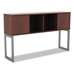 Alera® Open Office Desk Series Hutch, 59w x 15d x 36.38h, Medium Cherry