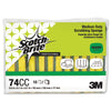 Scotch-Brite™ PROFESSIONAL Medium-Duty Scrubbing Sponge 74, 3.6 x 6.1, 0.7" Thick, Yellow/Green, 10/Pack Sponges-Scrub Sponge - Office Ready