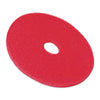 3M™ Red Buffer Floor Pads 5100, 20" Diameter, Red, 5/Carton Floor Pads-Burnish/Buff - Office Ready